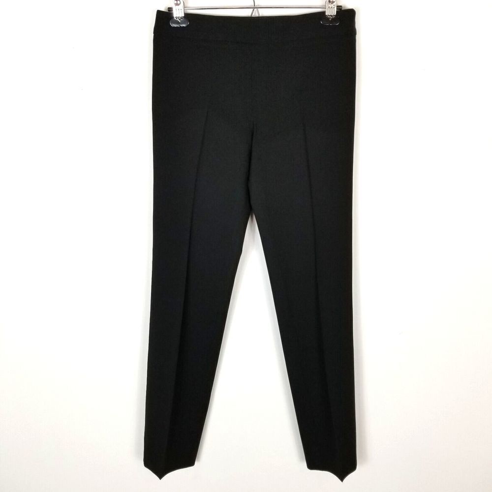 Armani Collezioni Women Ankle Pants Trousers‎ Size 4 Black Wool Elastane Stretch